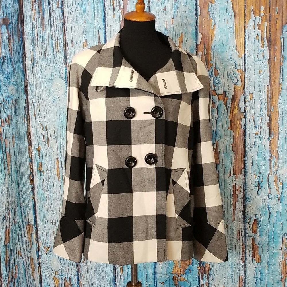 ANNE Klein Buffalo Plaid Wool Jacket
